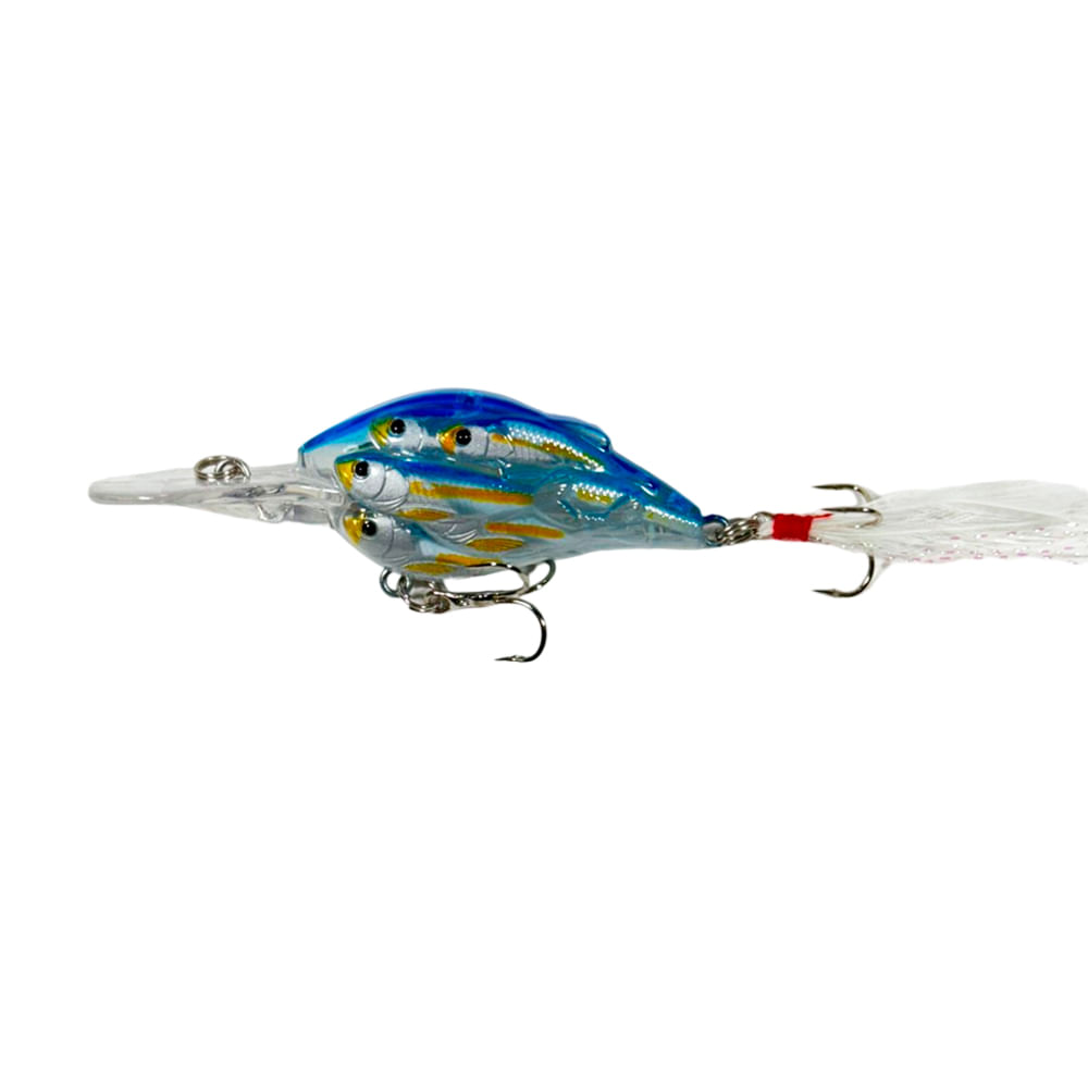 Isca Artificial Pesca Deyu 3d Pgqa-06 Minnow Cardume Abs Meia Agua 8cm 9g