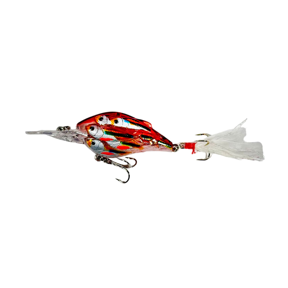 Isca Artificial Pesca Deyu 3d Pgqa-06 Minnow Cardume Abs Meia Agua 8cm 9g