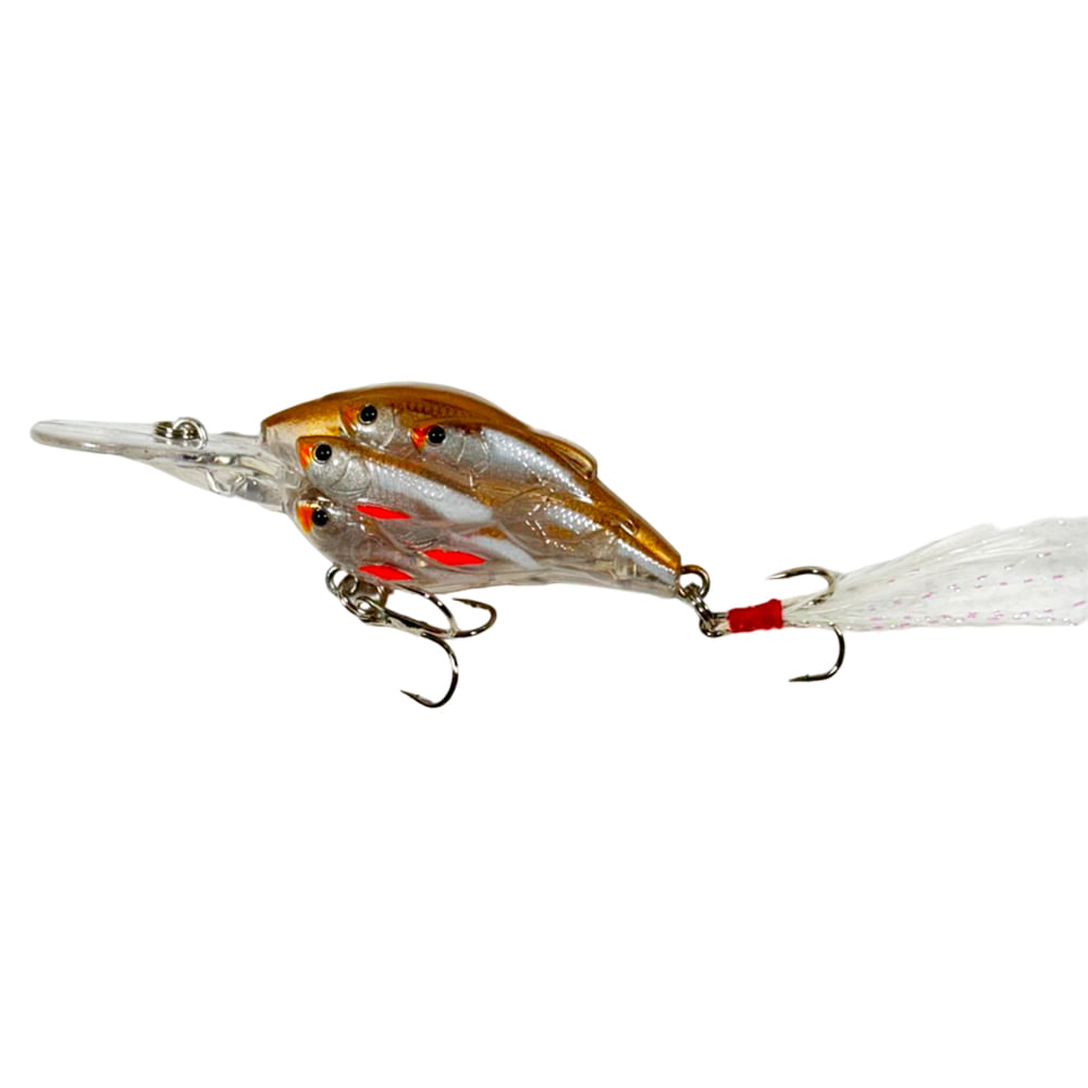 Isca Artificial Pesca Deyu 3d Pgqa-06 Minnow Cardume Abs Meia Agua 8cm 9g