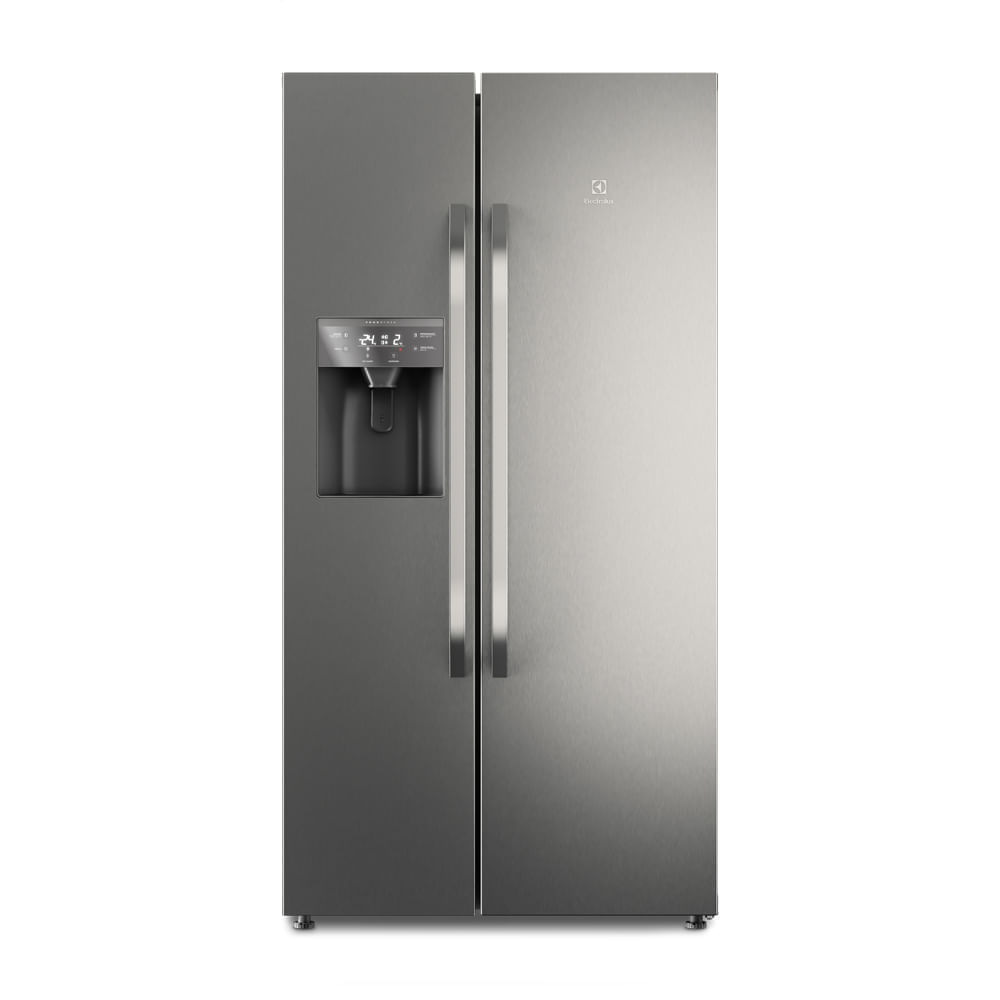 Geladeira Electrolux Frost Free Inverter 520l Efficient Side By Side Cor Inox (is9s) 220v