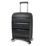 Mala De Viagem Media Expansível Em Polipropileno Samsonite Spin Air Cadeado Tsa Preta M