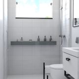 Porta Shampoo Linear 120cm Venturi Cinza Fosco