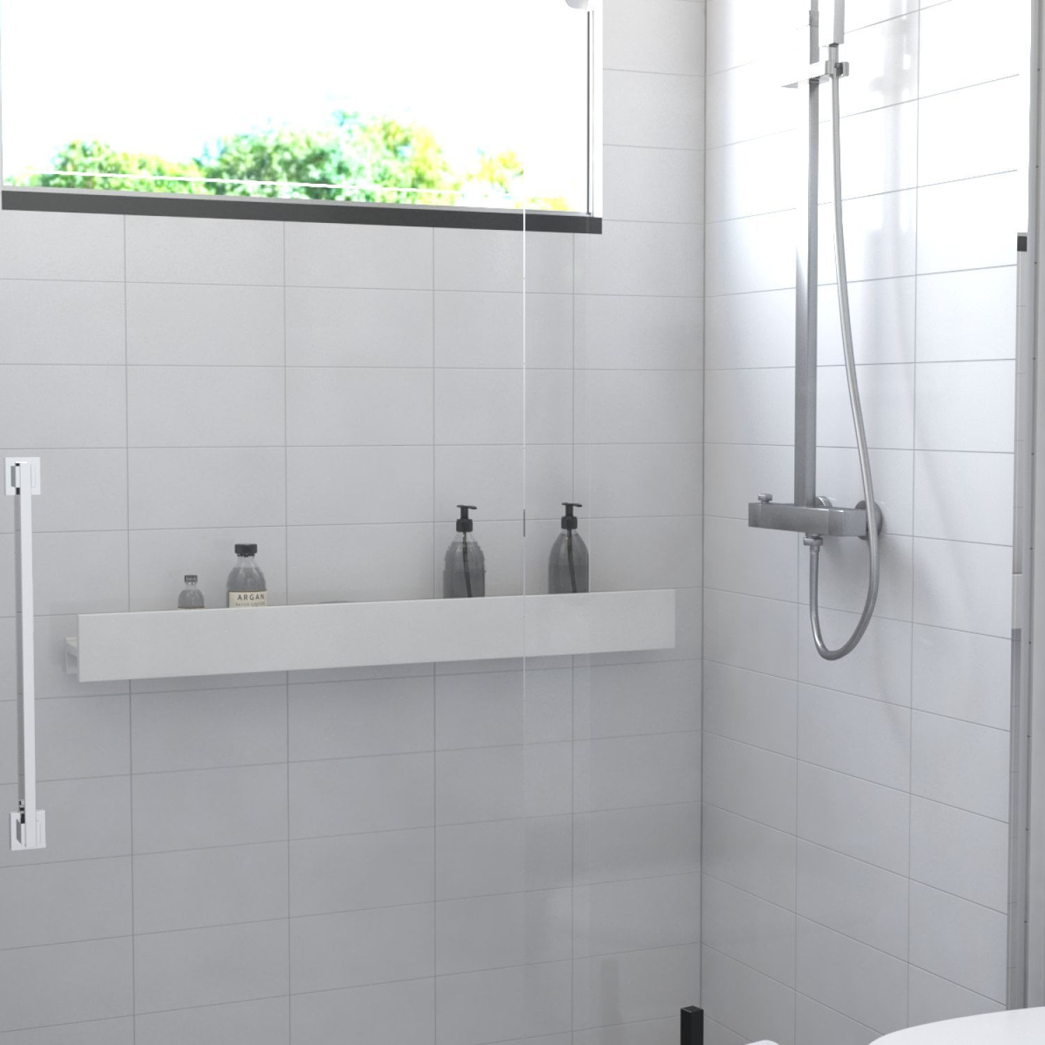 Porta Shampoo Linear 100cm Venturi Branco Standard