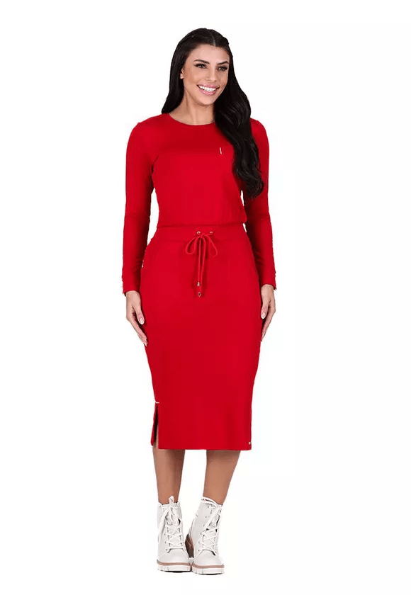 Vestido Hapuk Teresa Vermelho 61151 - Vermelho - M