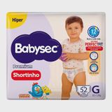 Fralda Babysec Shortinho Hiper Tamanho G 52 Unidades