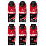 Kit 6 Piracanjuba Whey Sabor Frutas Vermelhas 250ml Cada