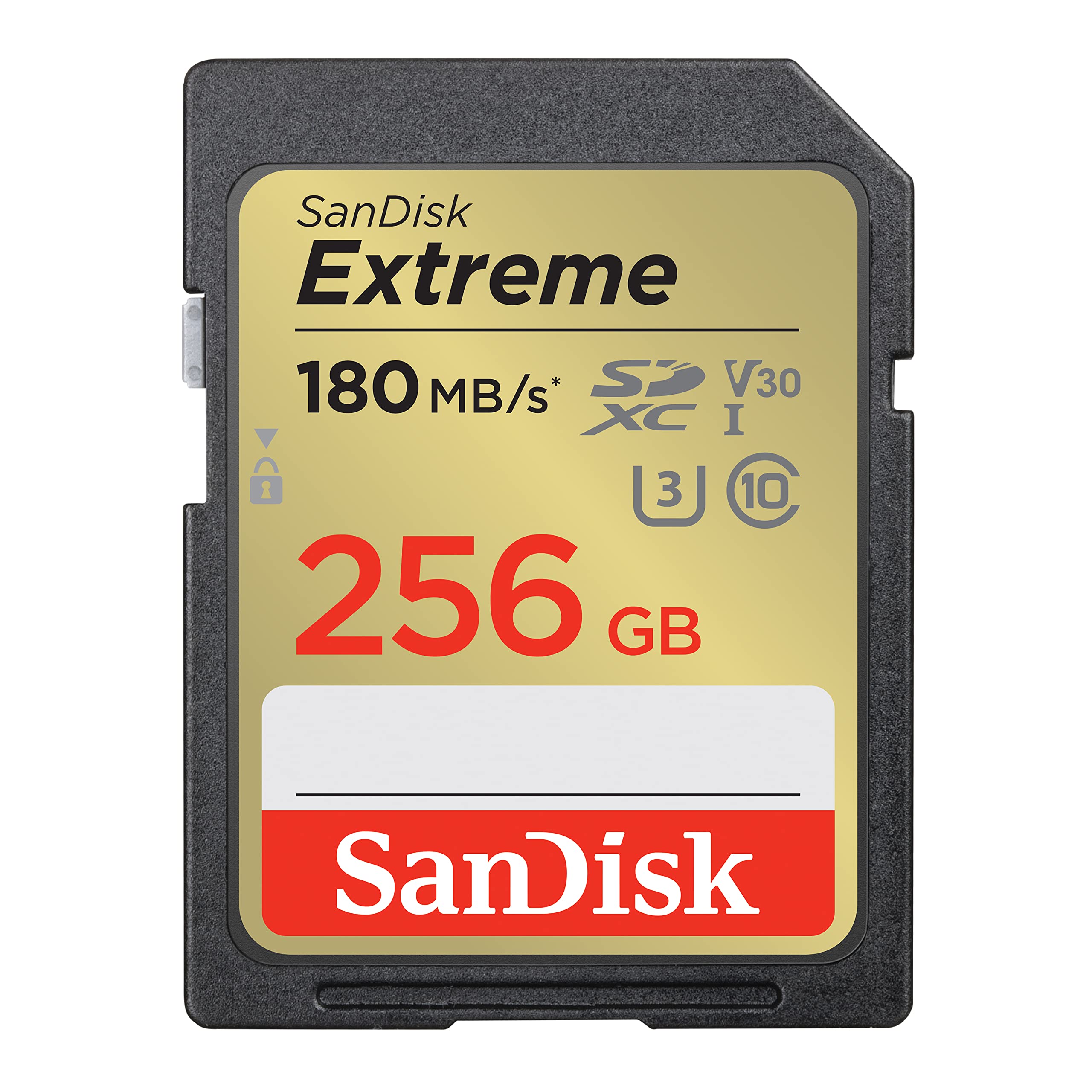 Cartão De Memória Sandisk Extreme Sdxc 256gb Uhs-i C10, U3, V30 4k