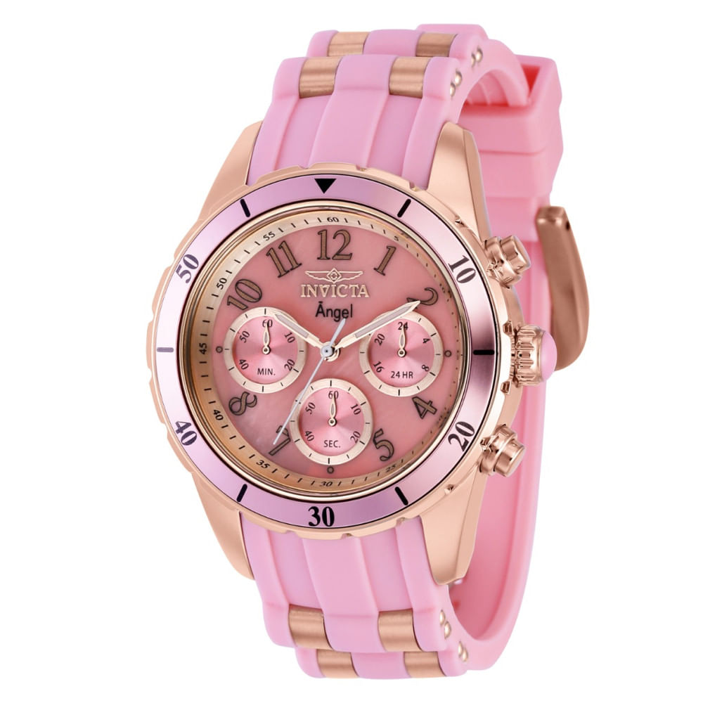 Relgio Feminino Anjo - 40 Mm. Rosa Ouro. Rosa 39345, Invicta