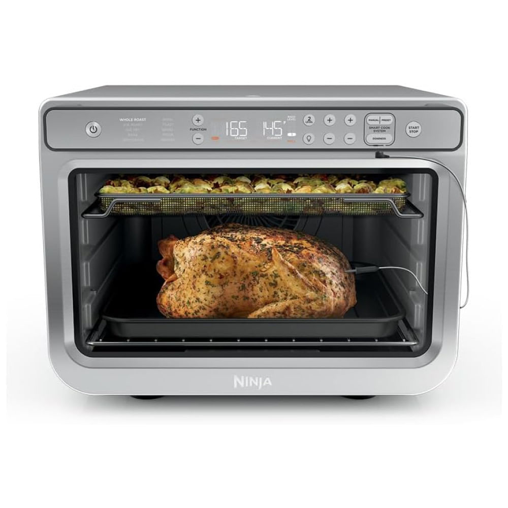 Forno Elétrico De Bancada De Convecção 10 Em 1 Com Função Air Fryer, Aço Inoxidável, 110v 1800w, Ninja Prestige Smart Xl Dt551