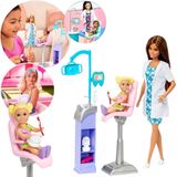 Boneca Barbie Profissões Médica Dentista + Acessorios Mattel