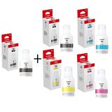 Kit Tinta Canon Gx6010 Gx7010 Gi-16 G16 Gi16 Original 2x Pretos  + 03 Cores