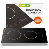 Cooktop Elétrico Portátil De Indução Com Controle Digital, Queimador Duplo E Controle De Temperatura , 110v 1800w, Nutrichef, Preto