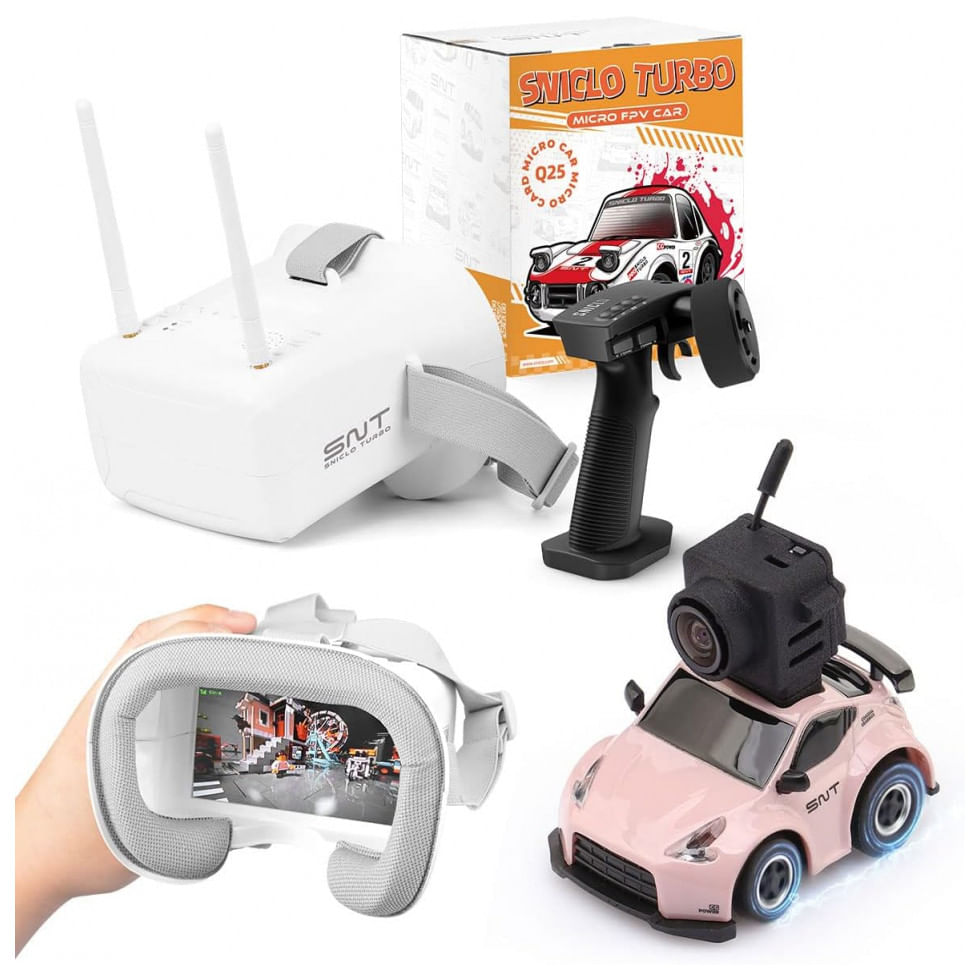 Mini Carrinho De Controle Remoto Com Câmera Hd E Óculos Fpv, Alto Desempenho Para Adultos, Sniclo, Rosa