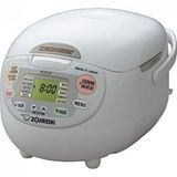 Panela De Arroz Eletrica Ate 10 Xicaras Nao Cozidas Com Funcao De Aquecer, 110v 680w Zojirushi Ns Zcc18, Branca Preimum