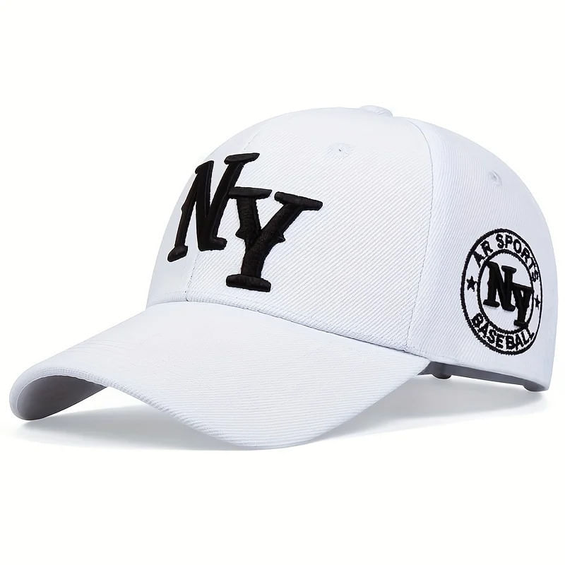 Boné New York City Bordado Esporte Ajustavel Elashopp Branco