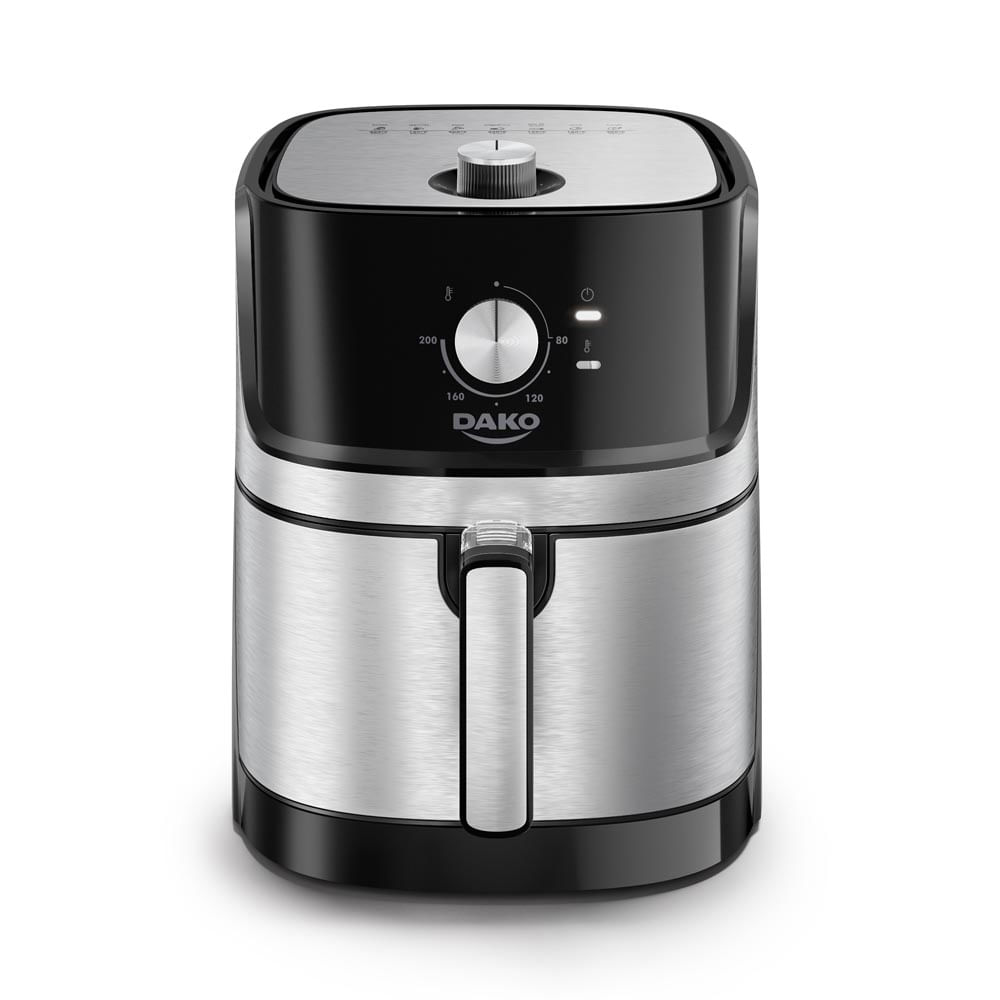 Fritadeira Air Fryer Dako Analógica 5l 1700w Preto Com Inox 127v