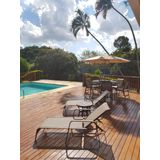 Kit Jogo De Mesa Aluminio Móveis Para Área Piscina Completo