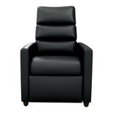 Poltrona Retrátil E Reclinável 69cm Com Material Sintético Multimóveis Cr45267 Preto