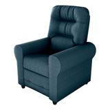 Poltrona Retrátil E Reclinável 83cm Com Tecido Suede Multimóveis Cr45264 Petróleo