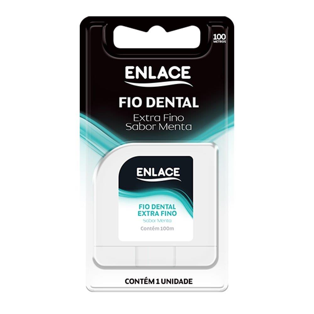 Fio Dental Enlace Extra Fino 100m - Embalagem Com 12 Unidades