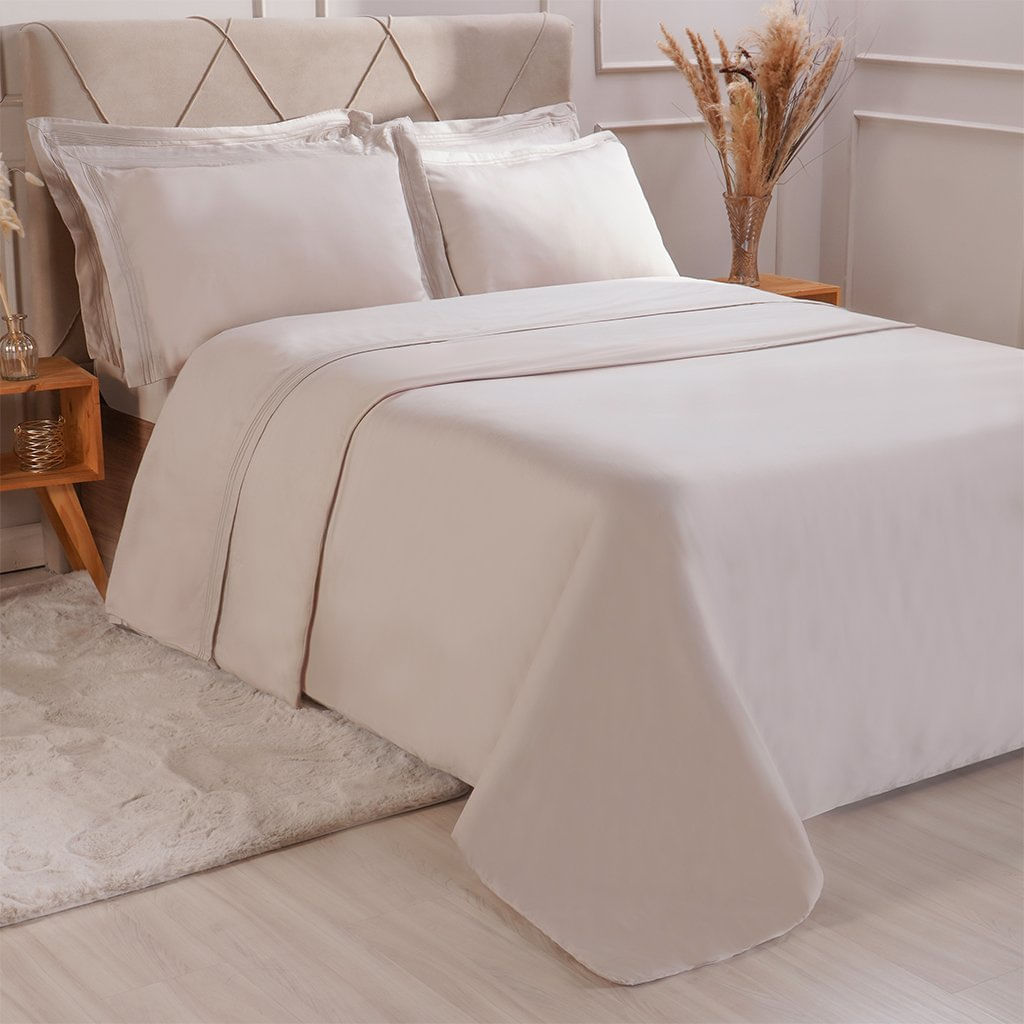 Kit Colcha Queen 300 Fios Classic 240x260cm Luna