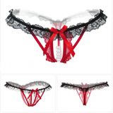 Calcinha Bordada Com Laço Em T Lingerie Elashopp Kl76 Um Tamanho 1pc