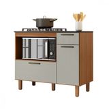 Balcão Master Para Cooktop 5 Bocas E Forno Cinamomo Areia Zanzini