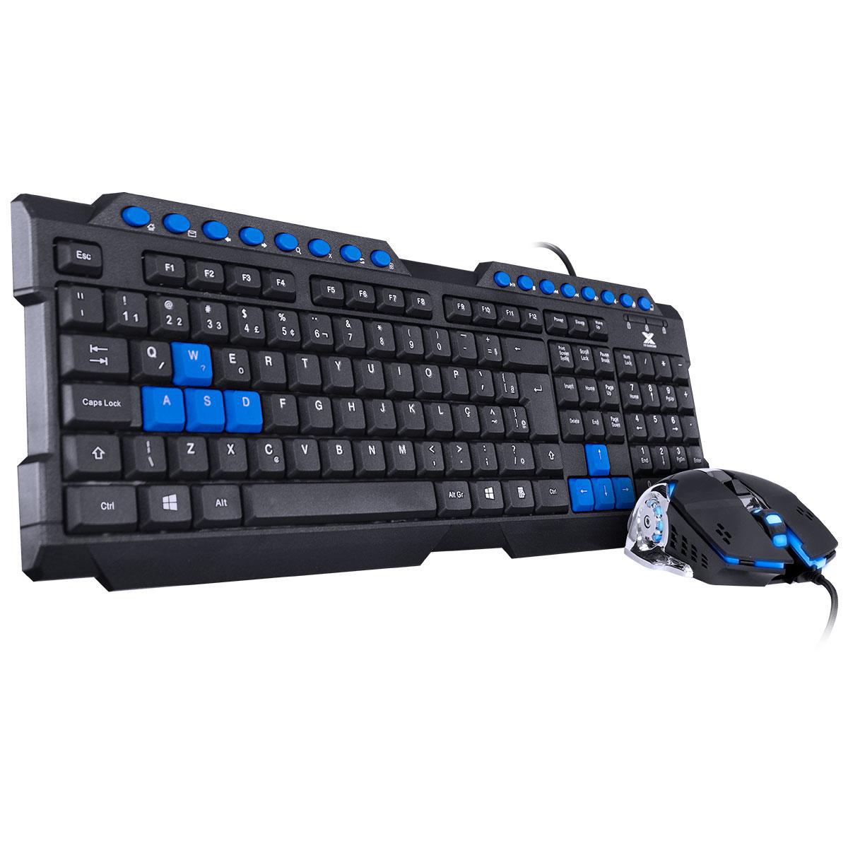 Teclado E Mouse Gamer Vx Gaming Grifo - Mouse 2400 Dpi Cabo