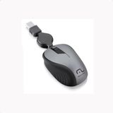 Mouse Retrátil Multilaser Mo232 3 Botões 1200dpi Preto/cinza