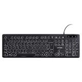 Teclado Chocolate Slim Multimidia Teclas Redondas Led Branco