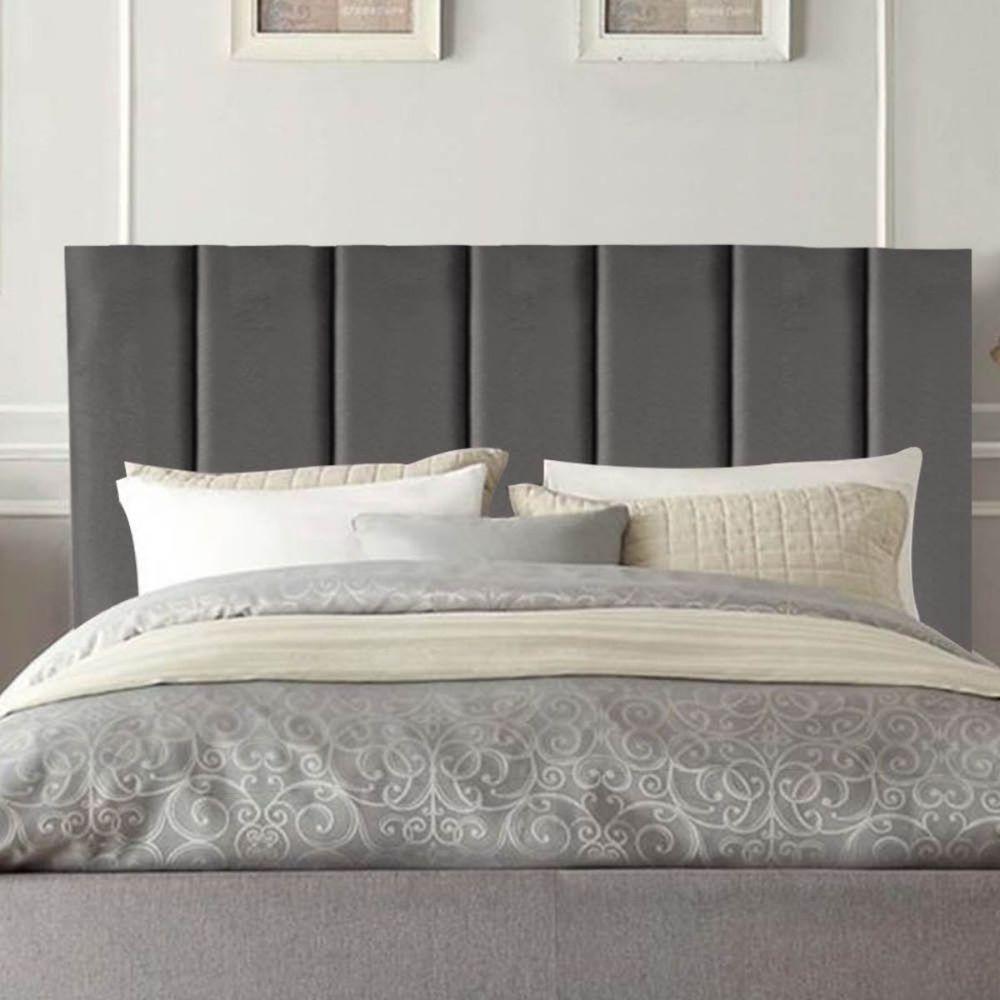 Cabeceira Cama Casal Queen Size 160cm Luna Suede E Frame Cinza