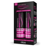 Kit Shampoo 800ml E Condicionador 750ml Eico Rosa Mosqueta Hidratação