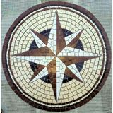 Rosa Dos Ventos Em Mosaico Cerâmicas Tamanho 80cm