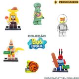 Bob Esponja Brinquerdo Blocos Montar Letsgo Kit 6 Bonecos
