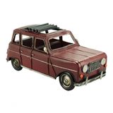 Carro Antigo Passeio Vinho 14x12.5x31cm Estilo Retrô Vintage