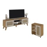 Conjunto Para Sala Com Rack E Buffet Charlotte Artely