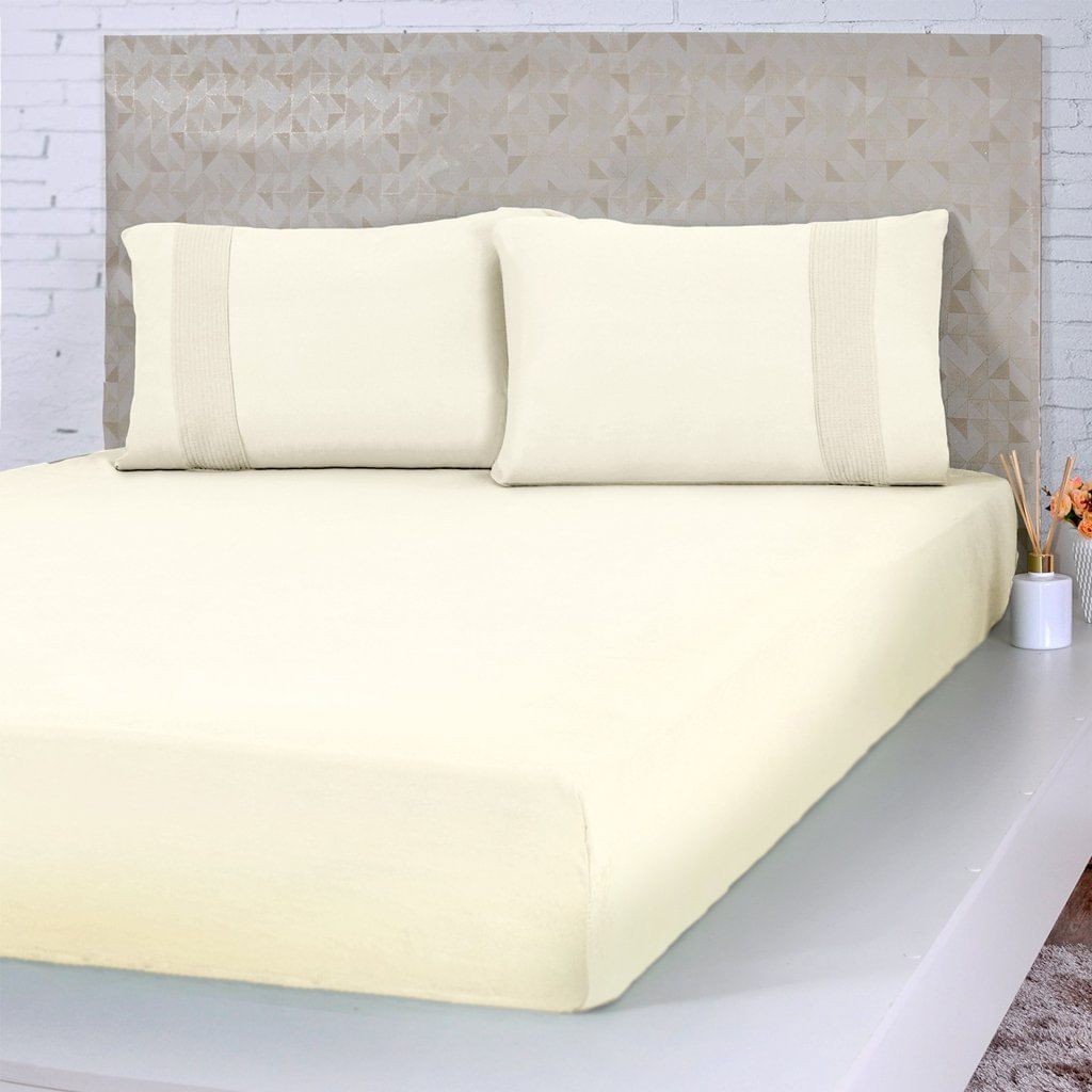 Lençol Queen Bella Cama Malha 100% Algodão 158x198x35cm Duna