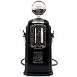 Dispenser de bebidas duplo bomba de gasolina retrô vintage preto.