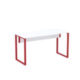 Mesa Madeira 1500x700mm M150/70p25tub Branco/vermelho