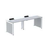 Escrivaninha Corporativa Para 2 Pessoas 130x79,2cm Pscpp130 Cinza/branco