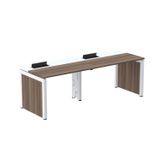 Escrivaninha Corporativa Para 2 Pessoas 120x79,2cm Pscpp120 Walnut/branco