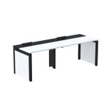 Escrivaninha Corporativa Para 2 Pessoas 130x79,2cm Pscpp130 Branco/preto