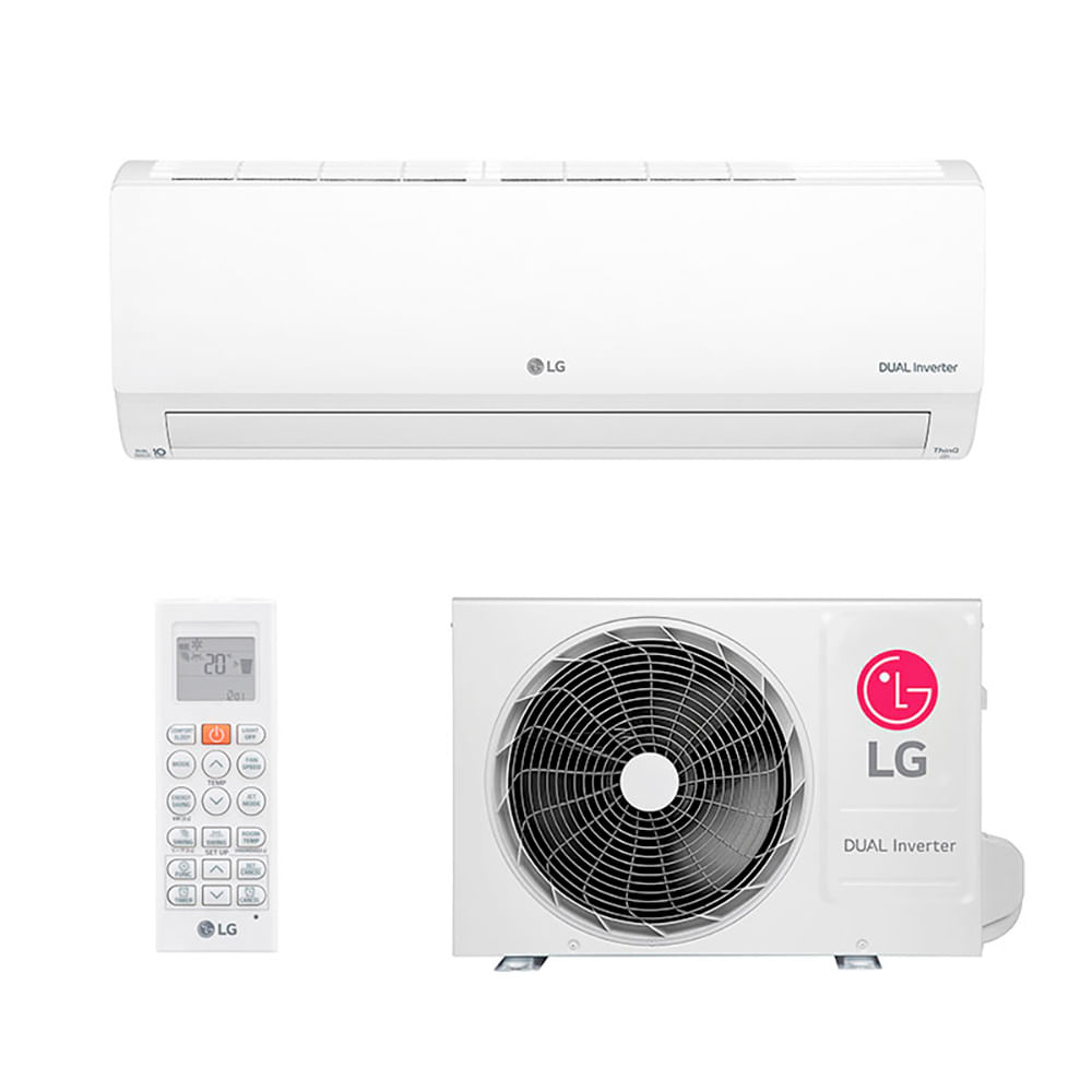 Ar Condicionado Split Hi Wall - Inverter R-32 - Lg - Dual Voice + Inteligência Artificial - 9000 Btus - Frio - 220v