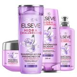 Kit Elseve Hidra Hialurônico Shampoo, Condicionador, Creme De Pentear E Creme Tratamento