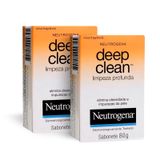 Kit Com 2 Neutrogena Deep Clean Sabonete Facial 80g Cada