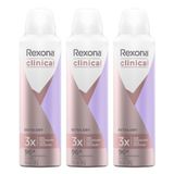 Kit 3 Desodorante Rexona Clinical Aerosol Classic 150ml Cada