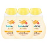 Kit 3 Shampoo Dove Baby Hidratação Glicerinada 200ml Cada