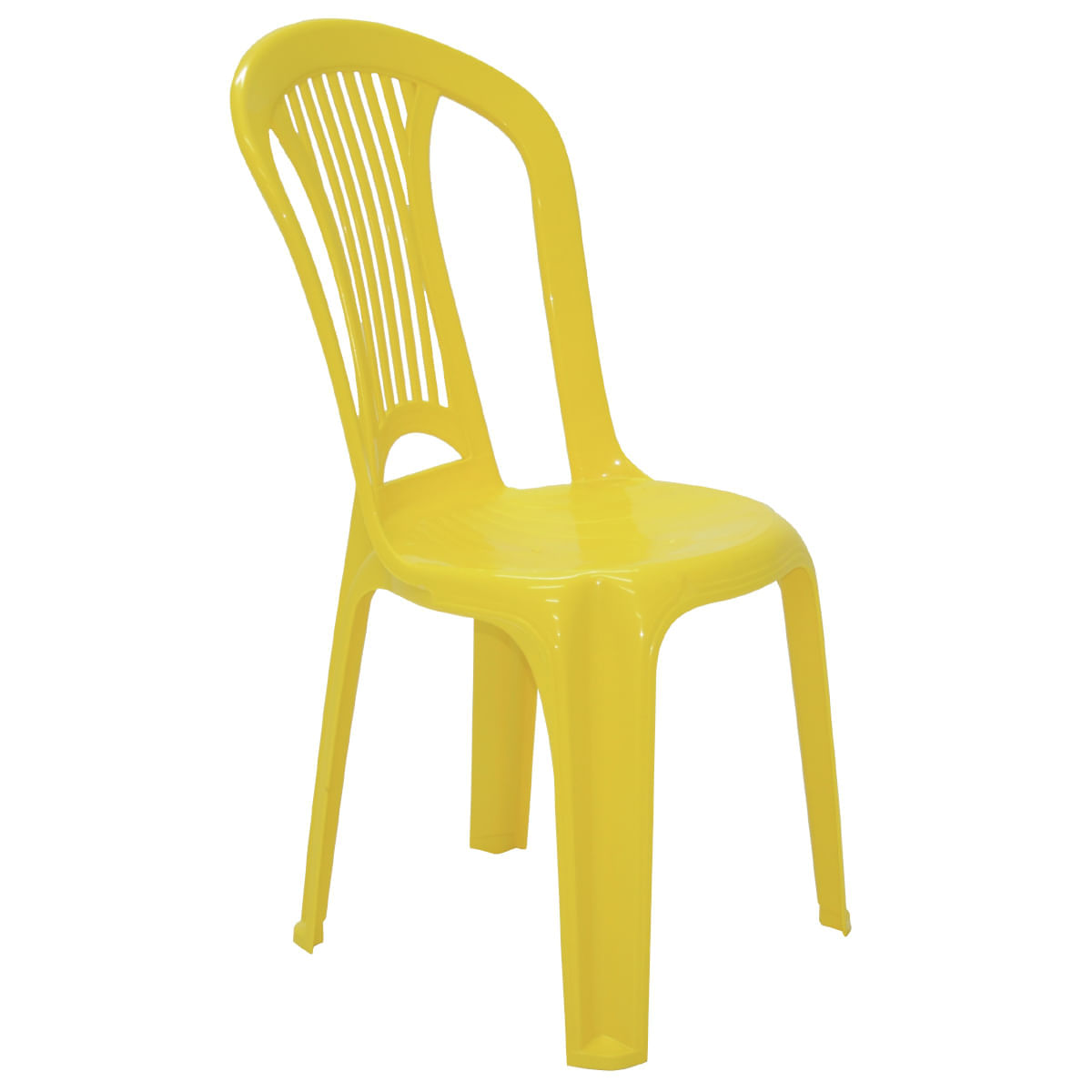 Cadeira Bistrô Tramontina Atlântida Basic Em Polipropileno Amarelo Tramontina