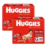 Kit Fralda Huggies Supreme Care G 64 Tiras