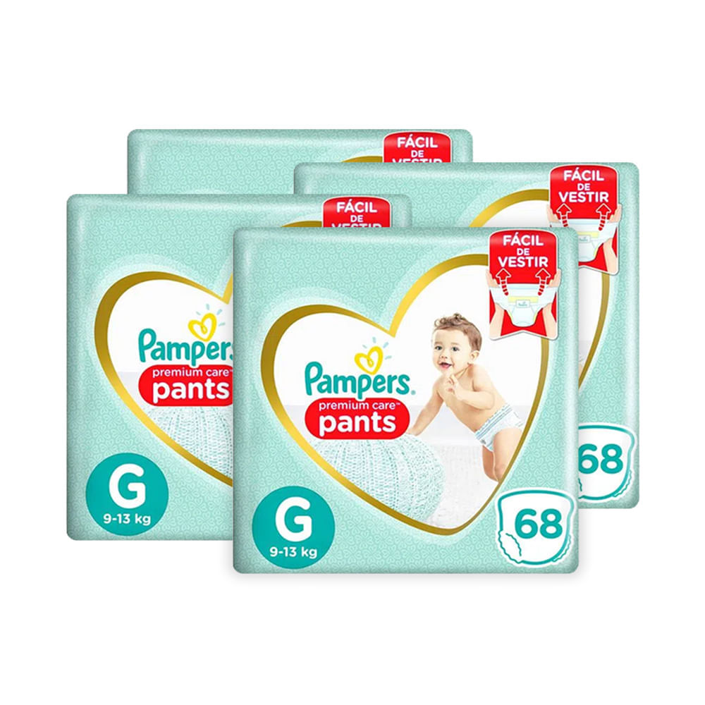 Kit Fralda Descartável Pampers Premium Care Pants G 272 Tiras